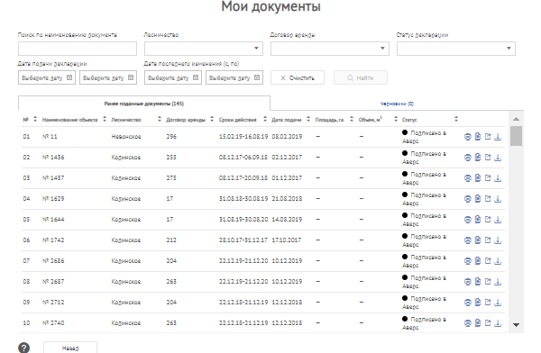 Документы о лесопользовании в электронной форме
